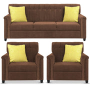 Rogelio 1 Seater Sofa Set for Living Room (Black Fabric)