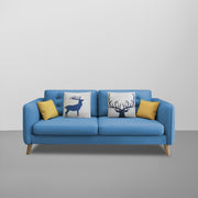 Duckby 3 Seater Sofa Set for Living Room (Black Colour) Premium Fabric Sofa