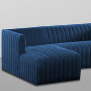 Rowan LHS 4 Seater L Shape Sofa Set for Living Room (Blue Fabric) Premium Fabric Sofa