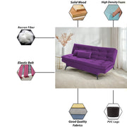 Danny 3 Seater Sofa Cum Bed for Living Room Premium Fabric Sofa for Living Room (Black Colour Premium Fabric)