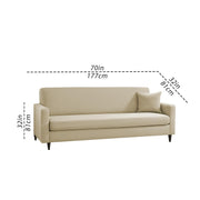 Premium Valkyrie 3 Seater Sofa Set 3 Seater Modern Sofa Set for Living Room (Cream Color Fabric)