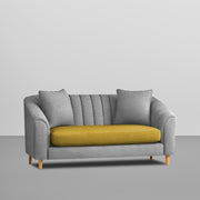 Doraldo 2 Seater Sofa Set for Living Room (Black Colour Fabric) Premium Fabric Sofa for Living Room