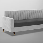 Garcia 3 Seater Sofa Set for Living Room (Blue Black Colour) Premium Fabric Sofa