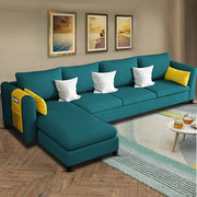 Asser LHS 6 Seater L Shape Sofa Set for Living Room (Pine) Premium Fabric Sofa