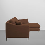 Cortina RHS 4 Seater L Shape Sofa Set for Living Room (Brown Fabric) Premium Fabric Sofa