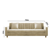 Garcia 3 Seater Sofa Set for Living Room (Blue Black Colour) Premium Fabric Sofa