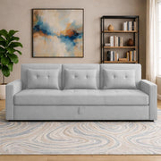 Treshta 3 Seater Pull-Out Premium Fabric Sofa Cum Bed Sofa Set for Living Room (Black Fabric Color) Premium Fabric Sofa Set for Living Room Sofa Cum Bed