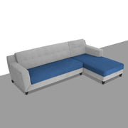 Fracher RHS 4 Seater L Shape Sofa Set for Living Room (Blue Grey Fabric) Premium Fabric Sofa