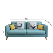 Duckby 3 Seater Sofa Set for Living Room (Black Colour) Premium Fabric Sofa