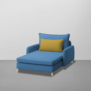 Vive 1 Seater Lounge Sofa for Living Room (Turquise Colour) Premium Fabric Sofa