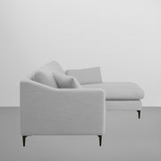 Cortina RHS 4 Seater L Shape Sofa Set for Living Room (Grey Fabric) Premium Fabric Sofa