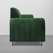 Brenti 3 Seater Sofa Set for Living Room (Cream Black Colour Fabric) Premium Fabric Sofa