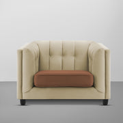 Sinclair 1 Seater Sofa Set for Living Room (Blue Colour) Premium Fabric Sofa