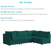 Lenser L Shaped Sofa Set for Living Room (Pine Fabric) Premium Fabric Sofa Set