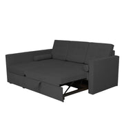 Megan LHS 4 Seater L Shaped Sofa Cum Bed for Living Room (Black Fabric) Premium Fabric Sofa