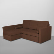 Megan LHS 4 Seater L Shaped Sofa Cum Bed for Living Room (Brown Fabric) Premium Fabric Sofa