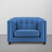 Sinclair 1 Seater Sofa Set for Living Room (Blue Colour) Premium Fabric Sofa