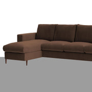 Charmi LHS 6 Seater L Shape Sofa Set for Living Room (Brown Fabric) Premium Fabric Sofa