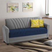 Francis 3 Seater Sofa Set for Living Room (Blue Grey) Fabric