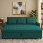 Treshta 3 Seater Pull-Out Premium Fabric Sofa Cum Bed Sofa Set for Living Room (Black Fabric Color) Premium Fabric Sofa Set for Living Room Sofa Cum Bed