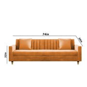 Garcia 3 Seater Sofa Set for Living Room (Blue Black Colour) Premium Fabric Sofa