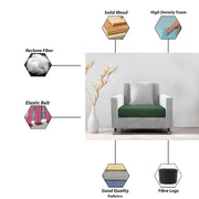 Garcia 1 Seater Sofa Set for Living Room (Black Colour) Premium Fabric Sofa