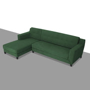 Fracher LHS 4 Seater L Shape Sofa Set for Living Room (Green Fabric) Premium Fabric Sofa