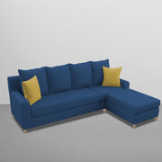 Jester 4 Seater Sofa Set with Center Table for Living Room (Blue Colour) Premium Fabric Sofa