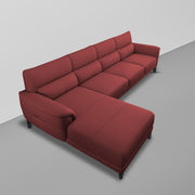 Janifer LHS 6 Seater L Shape Sofa Set for Living Room (Maroon Colour) Premium Fabric Sofa Set