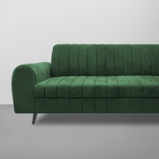 Brenti 3 Seater Sofa Set for Living Room (Cream Black Colour Fabric) Premium Fabric Sofa