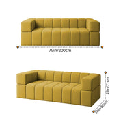 Casaliving Royce Modern Velvet Fabric Sofa, Tufted Design Upholstered 3 Seater Sofa Set for Living Room, Premium Velvet Fabric Sofa (Black)