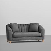 Doraldo 2 Seater Sofa Set for Living Room (Black Colour Fabric) Premium Fabric Sofa for Living Room