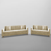 Garcia 3+2 Seater Sofa Set for Living Room (Black - Grey)