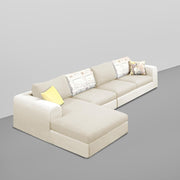 Badger LHS 6 Seater L Shape Sofa Set for Living Room (Black Fabric) Premium Fabric Sofa