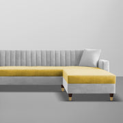 Garcia LHS 6 Seater L Shape Sofa Set for Living Room (Black Grey - Colour) Premium Fabric Sofa Set