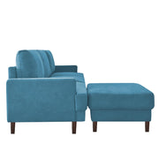 Oudrey 3 Seater Sofa Set with Center Table for Living Room (Turquise Colour) Premium Fabric Sofa
