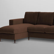 Charmi LHS 4 Seater L Shape Sofa Set for Living Room (Brown Fabric) Premium Fabric Sofa