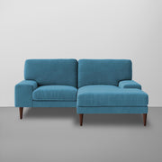 Latieo RHS 2 Seater Lounger L Shape Sofa Set for Living Room (Turquise) Premium Fabric Sofa