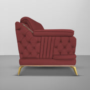 Falconar 3 Seater Sofa Set for Living Room (Maroon Fabric) Premium Fabric Sofa