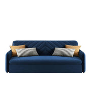 Casaliving Balbus 3 Seater Sofa Cum Bed for Living Room (Blue Fabric) Premium Fabric Sofa