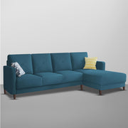 Swaloni RHS 6 Seater L Shape Sofa Set for Living Room (Turquise) Premium Fabric Sofa