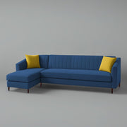 Neyami LHS 6 Seater L Shape Sofa Set for Living Room (Blue) Premium Fabric Sofa Set