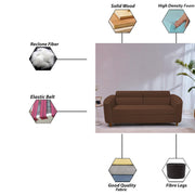 Torrato 3 Seater Sofa Cum Bed for Living Room (Brown Colour Fabric) Premium Fabric Sofa