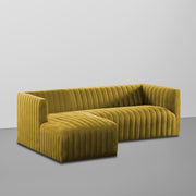 Rowan LHS 4 Seater L Shape Sofa Set for Living Room (Yellow Fabric) Premium Fabric Sofa