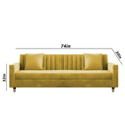 Garcia 3+2 Seater Sofa Set for Living Room (Black - Grey)