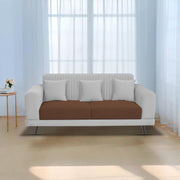 Casaliving Isabella 3 Seater Sofa Set for Living Room (Black Grey Colour Fabric) Premium Fabric Sofa