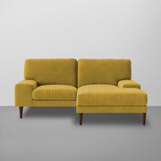 Latieo RHS 2 Seater Lounger L Shape Sofa Set for Living Room (Yellow) Premium Fabric Sofa