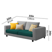 Minta 2 Seater Sofa Set for Living Room (Pine Grey - Colour Fabric) Premium Fabric Sofa Set for Living Room