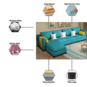 Asser LHS 6 Seater L Shape Sofa Set for Living Room (Pine) Premium Fabric Sofa