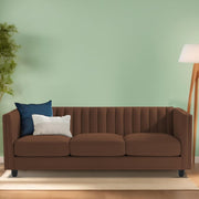 Casaliving Martine 3 Seater Sofa Set for Living Room (Blue Fabric) | Premium Fabric Sofa